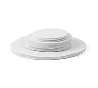 Lot de 48 séparateurs d'assiettes en feutre | Séparateurs d'assiettes souples | Protecteurs d'assiettes | Pour protéger et empiler vos ustensiles de cuisine | 3 tailles différentes (blanc)