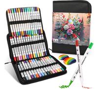 Lot De 48 Stylos Acryliques À Double Tête - Séchage Rapide - Marqueurs Imperméables Pour Coloriage, Pierre, Journal Intime, Scrapbooking, Bricolage Pour Pâques, Noël, Anniversaire[Z4204]