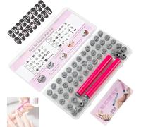 Lot de 48 tampons à ongles pour nail art, outils de nail art, y compris différents motifs, outils de conception d'ongles pour femmes (48 motifs)