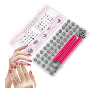 Lot de 48 tampons pour ongles - Décoration pour ongles - Pour peindre et s'entraîner