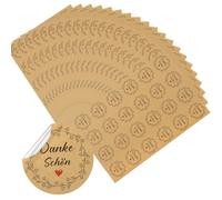 Lot de 480 autocollants de remerciement ronds de 4 cm avec feuilles et cœurs - Étiquettes de remerciement autocollantes - Cadeau de remerciement pour communion, baptême, mariage (force)