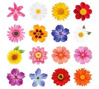 Lot de 480 autocollants en forme de fleur, marguerites aquarelles, tournesol, autocollants colorés pour scrapbooking, bouteilles d'eau, enveloppes, cartes, décoration de fête (fleur)