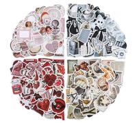 Lot de 480 autocollants vintage, imperméables, esthétiques, rétros, esthétiques, pour bouteilles d'eau, scrapbooking, ordinateurs portables, coques de téléphone portable, vélo