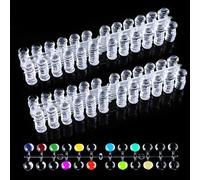 Lot de 480 points de couleur pour ongles - Transparent - Rond - Autocollant - Carte de couleur - Compartiments pour couvercle de vernis à ongles - Bricolage - Manucure - Salon de manucure
