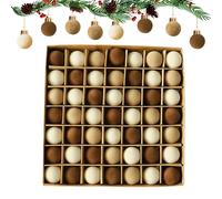 Lot de 49 boules de Noël en velours doux floqué - Pendentifs suspendus compacts et incassables - Pour amis, collègues, fêtes, mariages, couronnes