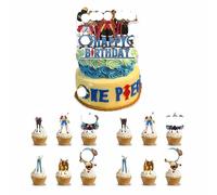 Lot de 49 Decoration Gateau Anniversaire Dessin Anime, Joyeux Décoration de cupcake de dessin animé, Cool Cartoon Topper Gateau décorations, DIY, pour fêtes d'anniversaire pour Garçon Enfants
