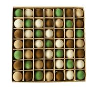 Lot de 49 mini boules de Noël en velours pour arbres, maisons, bureaux et écoles - Collection d'ornements festifs en velours (vert)
