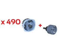 Lot de 490 Boîtes d'encastrement étanches à l'air XL Air'métic + scie cloche - EUROHM - 52098