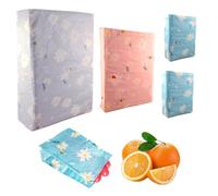 Lot de 4Réutilisables de Cire D'abeille Sac D'emballage de Cire D'abeille Biologique Sac D'emballage de Cire D'abeille Ecologique Sac à Pain Sac à Collation Biodégradable Durable Stockage des Aliments