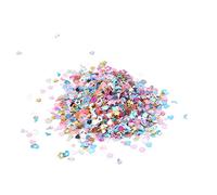 Lot de 5 000 décorations pour ongles en plastique avec cœurs et étoiles