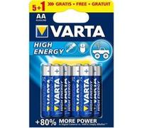 Lot de 5+1 Piles LR06 - High Energy - Varta G