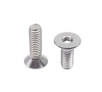 Lot de 5/10/100 vis M1,6 M2 M2,5 M3 M4 M5 M6 M8 en acier inoxydable 304 A2 DIN7991 à tête fraisée hexagonale(60mm)