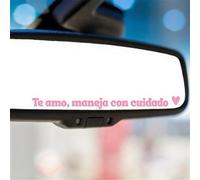 Lot de 5/10/15 autocollants avec message inspirant « Te amo maneja con cuidado », autocollant de motivation pour fenêtre de voiture avec inscription « I Love You Drive Safe » (rose, 10 pièces)