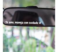 Lot de 5/10/15 autocollants avec message inspirant « Te amo maneja con cuidado », autocollant de motivation pour fenêtre de voiture avec inscription « I Love You Drive Safe » (blanc, 5 pièces)