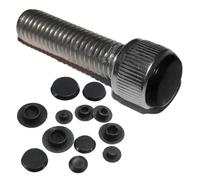 Lot de 5/10/20/50 capuchons de protection for vis à six pans creux, boulon Allen, écrou à tête hexagonale, capuchon de protection M4-M12, noir(10pcs,M10 Black)