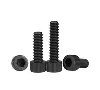 Lot de 5/10/20/50 pièces. Tailles : M3, M4, M5, M6, M8, M10. Vis à tête hexagonale creuse moletée en nylon noir(10mm,M8 (10pcs))