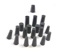 Lot de 5/10/20 bouchons coniques en caoutchouc noir en silicone haute température pour galvanoplastie, peinture, pulvérisation de vin, kit de fabrication de vin (11 x 16 x 20 mm)