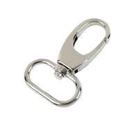 Lot de 5/10/20 boucles métalliques de 20 à 38 mm pour sangle de sac, fermoir pivotant à homard, crochets à pression pour sac à main, accessoires de quincaillerie de bricolage, 32 mm, 5 pièces, argent
