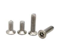 Lot de 5/10/20 vis sécurité inviolables M3-M6 en acier inoxydable 304 A2 à six lobes Torx tête fraisée plate avec goupille(16mm,M5 10pcs)