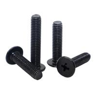Lot de 5/10/25 vis cruciformes à tête plate ultra-fines en acier inoxydable 304 noir, M1.6, M2, M2.5, M3, M4, M5, M6, 2 à 40 mm, for ordinateur portable(22mm,M5 (5pcs))
