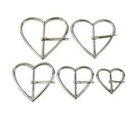 Lot de 5/10 Boucles métalliques en Forme de cœur, Crochet en O, pour Sangle de Sac, curseurs Tri-Glide, Boucle de Ceinture, Accessoires, 20/25/30/35/40 mm, 35 mm, 10 pièces, BF919, Argent