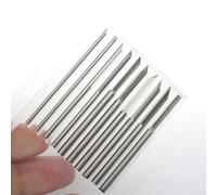 Lot de 5/10 burins de sculpture sur bois en acier de 1,5 à 3 mm, outils de gravure pour olives, noix, bodhi, œufs, sculptures à la main, triangles, biseau plat (10 pièces)