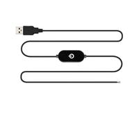 Lot de 5/10 câbles de variateur tactile USB 2 A 5 V, 1,5 m, USB vers contrôleur de variateur à 2 fils for bandes LED monochromes à intensité variable(10 Pcs,Black USB 5V 2A)