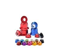 Lot de 5/10 écrous à bride colorés en alliage d'aluminium M2 M3 M4 M5 M6, embouts hexagonaux en nylon autobloquants pour pièces de modèles RC(Silver,M4-10pcs)