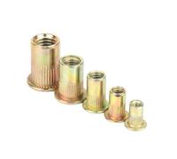 Lot de 5/10 écrous à fleur roulés, écrous à rivet, acier carbone M3-M12(10pcs,M6)