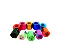 Lot de 5/10 entretoises M2 M2,5 M3 colorées en alliage d'aluminium - Écrous d'extension de manchon de raccord de tige - Écrous de serrage pour colonnes (bleu roi, M3 x 10 mm - 10 pièces)