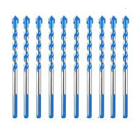 Lot de 5/10 forets diamantés en carbure de tungstène de 6 mm for perceuse d'établi, carrelage mural, céramique, marbre, scie cloche(10PCS BLUE)