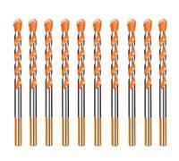 Lot de 5/10 forets diamantés en carbure de tungstène de 6 mm for perceuse d'établi, carrelage mural, céramique, marbre, scie cloche(10PCS ORANGE)