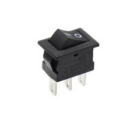 Lot de 5/10 interrupteurs à bascule KCD11, 10 x 15 mm, petit bouton poussoir marche/arrêt, 2 broches, 3 A, 250 V CA, 6 A, 125 V CA, 10 x 15 mm(3pin ON-OFF black,5PCS)