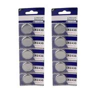Lot de 5/10 piles bouton CR2430 pour appareils à distance et alimentations électroniques
