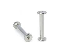 Lot de 5/10 rivets à vis en acier inoxydable 304 for sac en cuir, ceinture, album photo, scrapbooking, reliure de livres, M2, M3, M4, M5, M6(20mm,5sets D6-M5)
