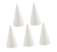 Lot de 5/10 sapins de Noël en forme de cône en polystyrène pour travaux manuels 70/100/1 - 5 pièces de 100 mm