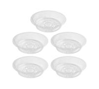 Lot de 5/10 soucoupes rondes en plastique transparent robuste pour pots d'intérieur et d'extérieur, réutilisables, lavables et anti-fuites, 15,2 cm, 20,4 cm, 25,4 cm, 30,5 cm