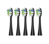 Lot de 5/10 têtes brosse rechange compatibles avec les brosses à dents électriques AquaSonic Black Series, Vibe, Pro, Duo(5 pcs BK)