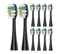 Lot De 5/10 Têtes De Brosse De Rechange Compatibles Avec La Brosse À Dents Électrique AquaSonic Black Series Vibe Pro Duo(10 pcs BK)