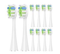 Lot De 5/10 Têtes De Brosse De Rechange Compatibles Avec La Brosse À Dents Électrique AquaSonic Black Series Vibe Pro Duo(10 pcs WT)
