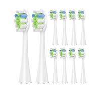 Lot de 5/10 têtes de brosse de rechange compatibles avec les brosses à dents électriques AquaSonic Black Series, Vibe Series, Black Series Pro, Duo Series Pro(10 pcs WT)