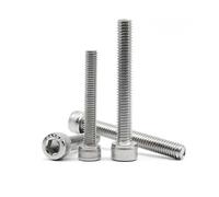 Lot de 5/10 vis à tête cylindrique à six pans creux en acier inoxydable 304 A2 DIN912, M3, M4, M5, M6, M8, ultra longues, 100 mm(85mm,5pcs M8)