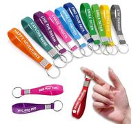 Lot de 5-1000 Porte-Clés en Silicone Personnalisés avec Texte/Logo, pour Événements, Cadeaux, Sacs à Dos, Campagnes de Sensibilisation, Entreprises, Accessoires Durables et Personnalisables