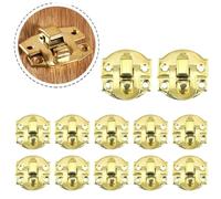 Lot de 5/12 fermoirs à loquet for boîte à bijoux avec vis, en bronze antique, for valise, coffret à bijoux en bois, quincaillerie vintage(Silver 5pcs)