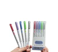 Lot de 5/15 marqueurs fluorescents à double extrémité multicolores pour scrapbooking, fabrication de cartes, calendrier, journal, carnet d'étude, surligneurs