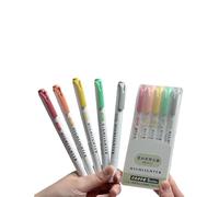 Lot de 5/15 surligneurs double face fluorescents à séchage rapide pour la création de cartes de journalisation, code couleur, stylo fluorescent pour étudiants