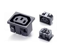 Lot de 5/20 prises courant alternatif avec interrupteur à bascule IEC 320 C13 C14, connecteur électrique mâle femelle 3 broches fusible 250 V 10 A et voyant rouge(AC-05F,5PCS)