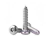 Lot de 5/20 vis à bois autotaraudeuses à six lobes en acier inoxydable 304, M2.9, M3.5, M4.2, 8, M6.3, inviolables, à tête ronde et goupille(10pcs M4.2x9.5mm)