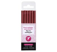 Lot de 5 6 bâtons de cire pour pistolet, coloris cerise