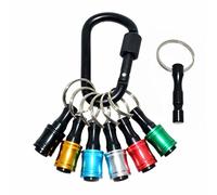 Lot de 5/6 rallonges avec 1 porte-clés métrique noir pour changer facilement les embouts de tournevis